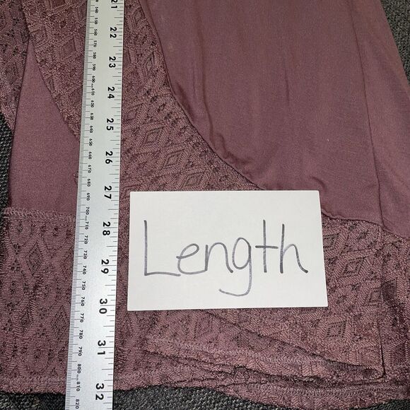 Torrid Super Soft Knit Cardigan Crochet Trim Rose Taupe 3/4 Sleeve Size 0 Large - Picture 9 of 11